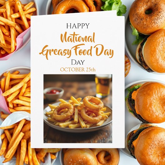 National Greasy Foods Day | October 25th カード