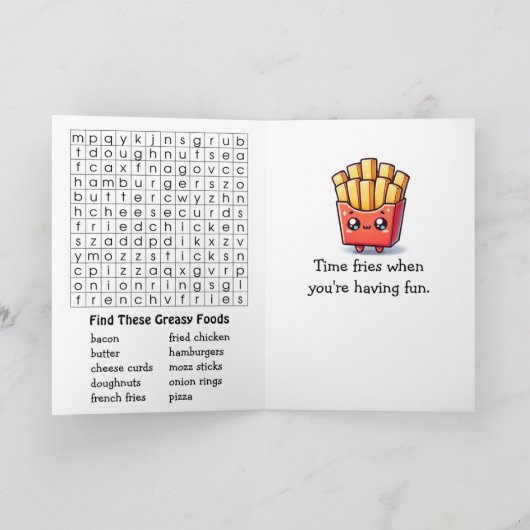 National Greasy Foods Day | October 25th カード (内部)