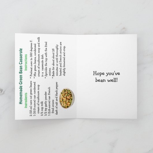 National Green Bean Casserole Day Dec 3rd カード (内部)