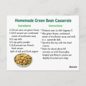 National Green Bean Casserole Day Dec 3rd ポストカード (裏面)