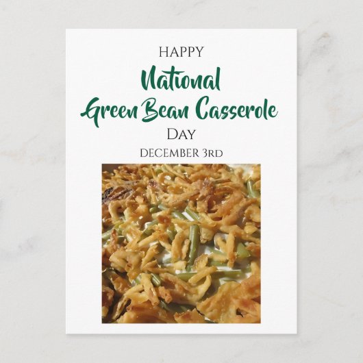 National Green Bean Casserole Day Dec 3rd ポストカード (正面)