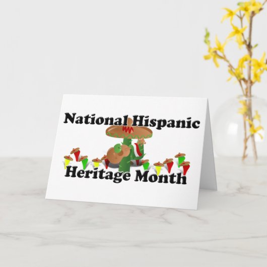 National Hispanic Heritage Month - Cactus  カード (黄色い花)