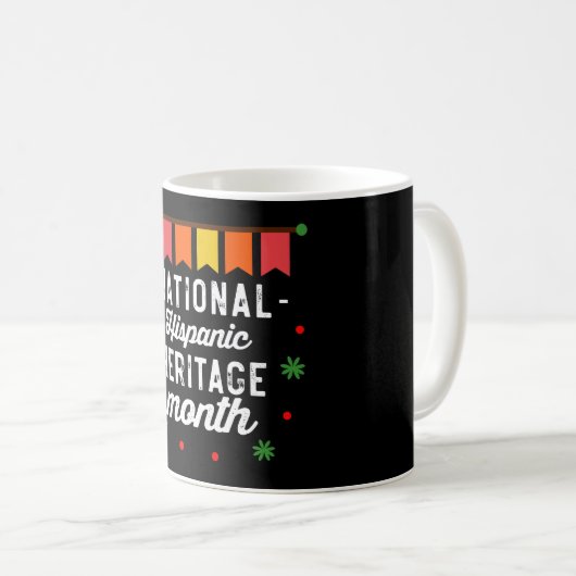 National Hispanic Heritage Month Funny Gift コーヒーマグカップ (正面右)