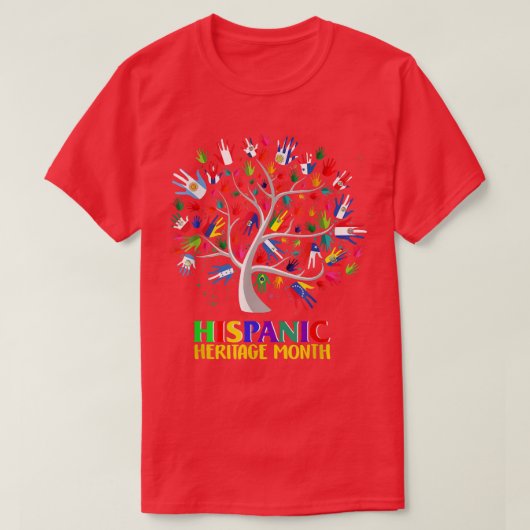 National Hispanic Heritage Month Hispanic American Tシャツ (デザイン正面)