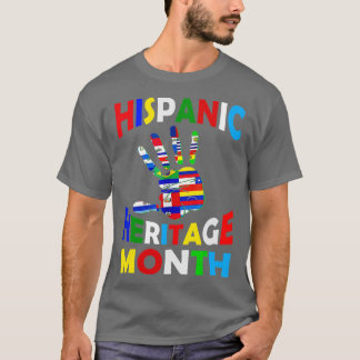 National Hispanic Heritage Month Latino All Countr Tシャツ