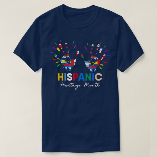 National Hispanic Heritage Month Latino Countries Tシャツ (デザイン正面)