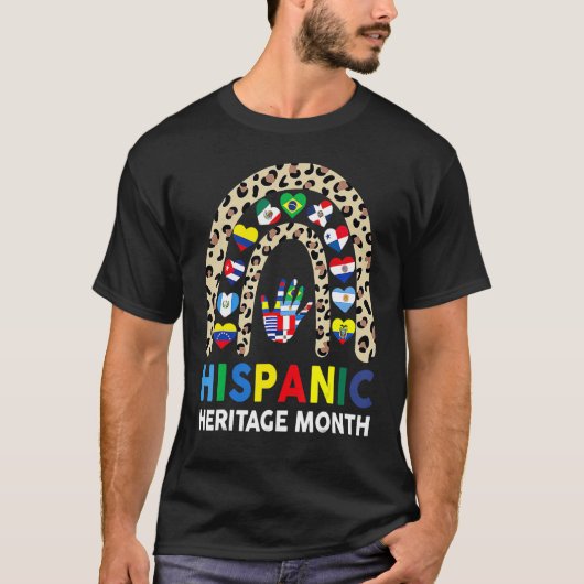 National Hispanic Heritage Month Rainbow All Count Tシャツ (正面)
