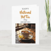 National Hot Tea Day おめでとう | 1月12日 カード (正面)