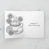 National Hot Tea Day おめでとう | 1月12日 カード (内部)