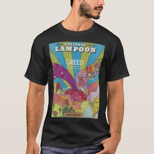 National Lampoonの欲張り表紙  ジョークグッズ Tシャツ (正面)