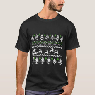 National Lampoon Big Christmasree Ugly Sweater gir Tシャツ
