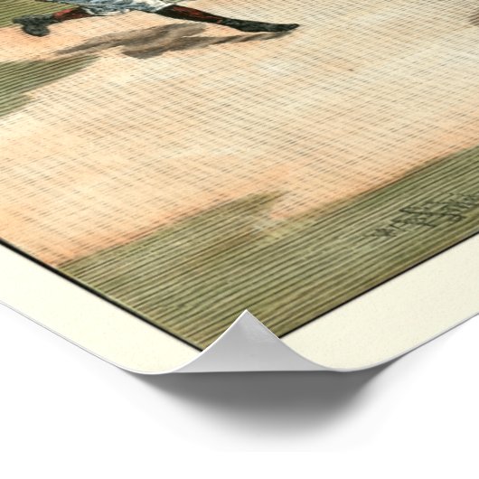 National League Baseball Game 1886 ポスター (角)