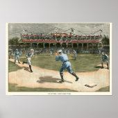 National League Baseball Game 1886 ポスター (正面)