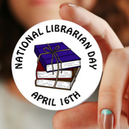 National Librarian Day - April 16th Button 缶バッジ