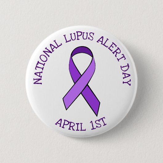 National Lupus Alert Day 4月1日サポートボタン 缶バッジ (正面)