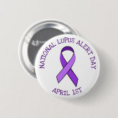 National Lupus Alert Day 4月1日サポートボタン 缶バッジ (正面&裏面)