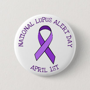 National Lupus Alert Day 4月1日サポートボタン 缶バッジ