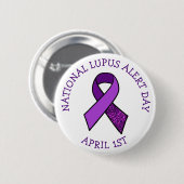 National Lupus Alert Day 4月1日サポートボタン 缶バッジ (正面&裏面)