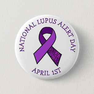 National Lupus Alert Day 4月1日サポートボタン 缶バッジ