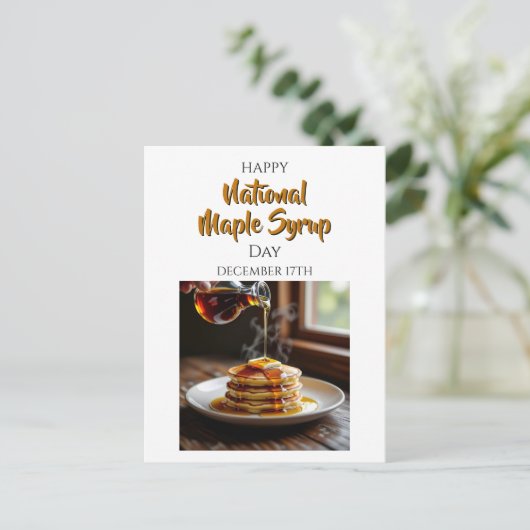 National Maple Syrup Day - December 17th ポストカード (スタンド正面)
