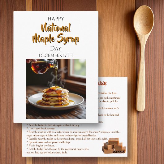 National Maple Syrup Day - December 17th ポストカード