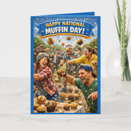 National Muffin Day Greeting Card, Muffin Fight!  カード