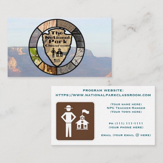 National Park Classroom Business Card 名刺 (正面/裏面)