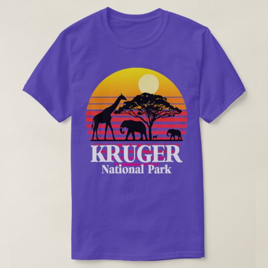 National Park South Africa Safari Kruger Elephant Tシャツ (デザイン正面)