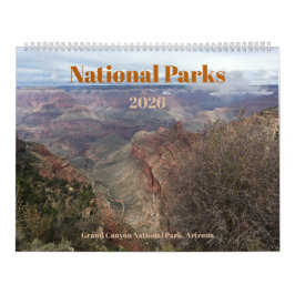 National Parks Photographic 12-Month 2026 Calendar カレンダー