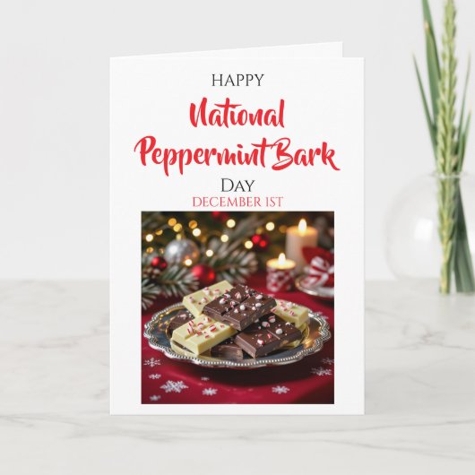 National Peppermint Bark Day（12月1日） カード (正面)