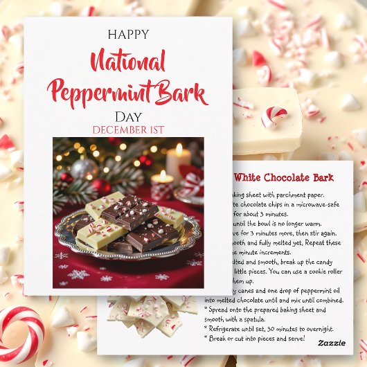 National Peppermint Bark Day | 12月1日 ポストカード