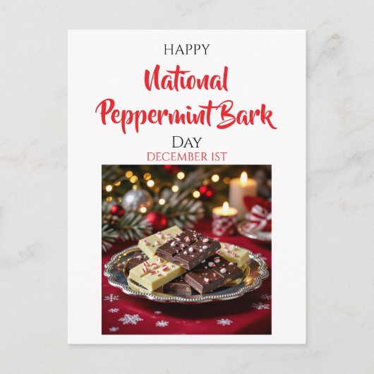 National Peppermint Bark Day | Dec 1st ポストカード (正面)