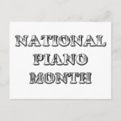 National Piano Month ポストカード (正面)