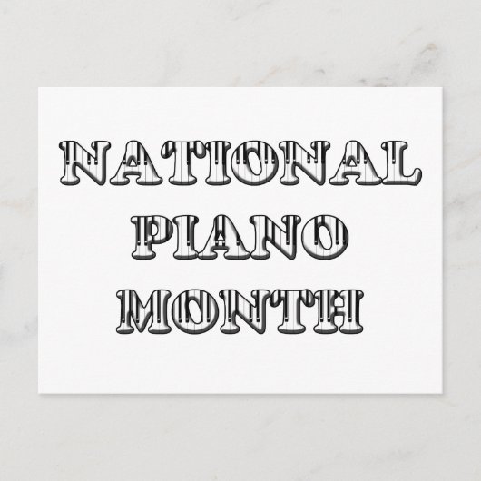 National Piano Month ポストカード (正面)