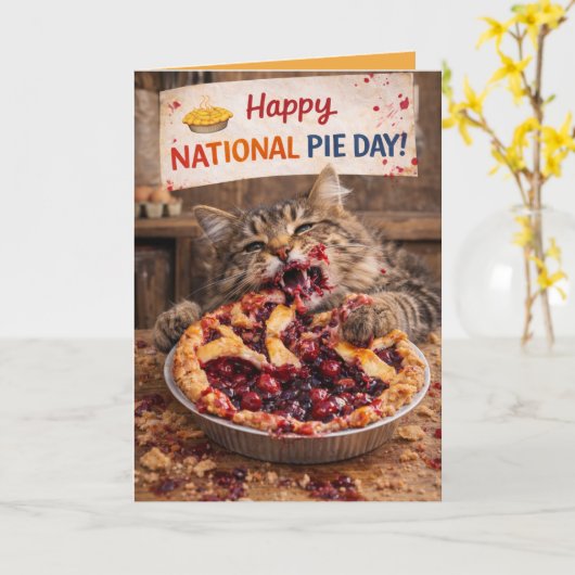 National Pie Day Card, Only Have Pies For You カード (黄色い花)