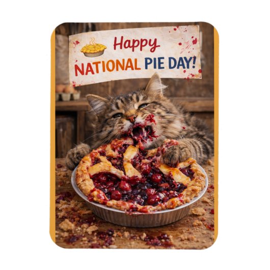 National Pie Day Card, Photo Magnet マグネット (縦)