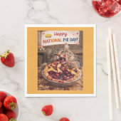 National Pie Day Cat Napkins スタンダードランチョンナプキン (インサイチュ)