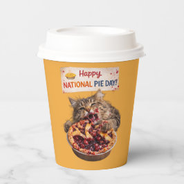 National Pie Day Cat Paper Cups 紙コップ