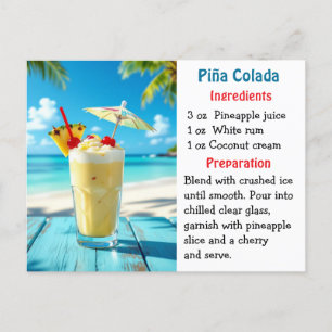 National Piña Colada Day レシピカード ポストカード