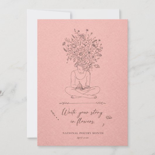 National Poetry Month Write Your Story シーズンカード (正面)