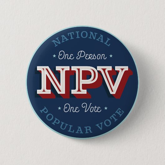 National Popular Vote Button 缶バッジ (正面)