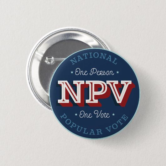 National Popular Vote Button 缶バッジ (正面&裏面)