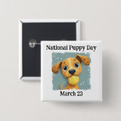 National Puppy Day 缶バッジ (正面&裏面)