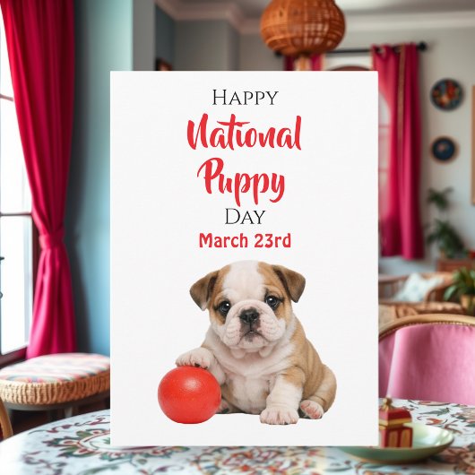 National Puppy Day - 3月23日 カード