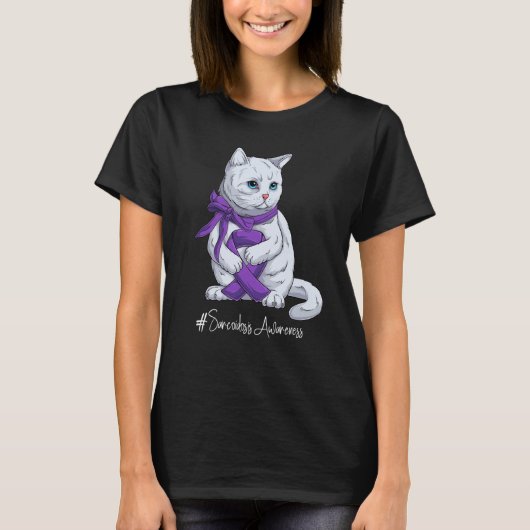 National Sarcoidosis Awareness Month Purple Ribbon Tシャツ (正面)