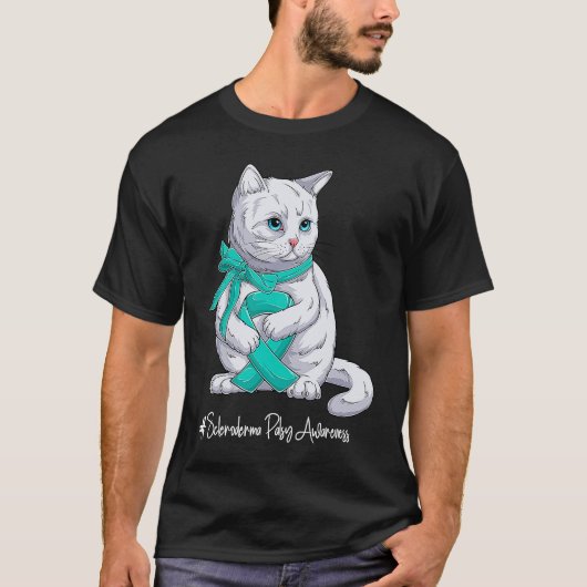 National Scleroderma Awareness Month Teal Ribbon C Tシャツ (正面)
