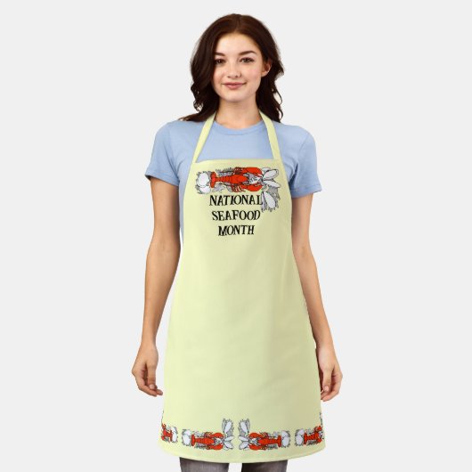 National  Seafood Month エプロン (着用した状態)