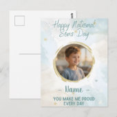 National Sons Day カード - 息子をお祝いしよう (正面/裏面)