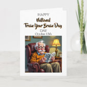 National Train Your Brain Day _ October 13th カード (正面)