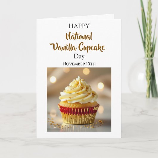 National Vanilla Cupcake Day | November 10th カード (正面)
